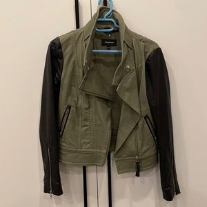 Mackage leather and cloth jacket